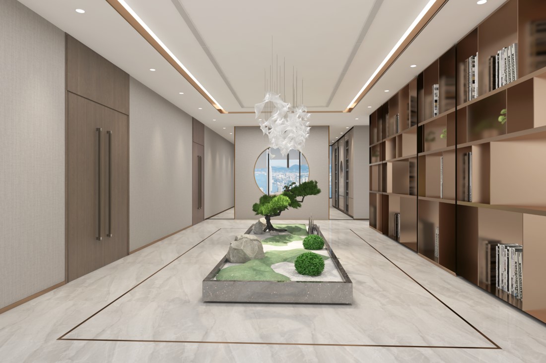 上海百集鞋業(yè)集團(tuán)有限公司辦公室設(shè)計(jì)裝修案例效果圖